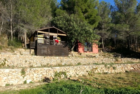 wooden cabin holiday rental at Casa del Paso, Bolulla, Algar Waterfalls,El Castell de Guadalest, Altea, Benidorm, Costa Blanca, Spain